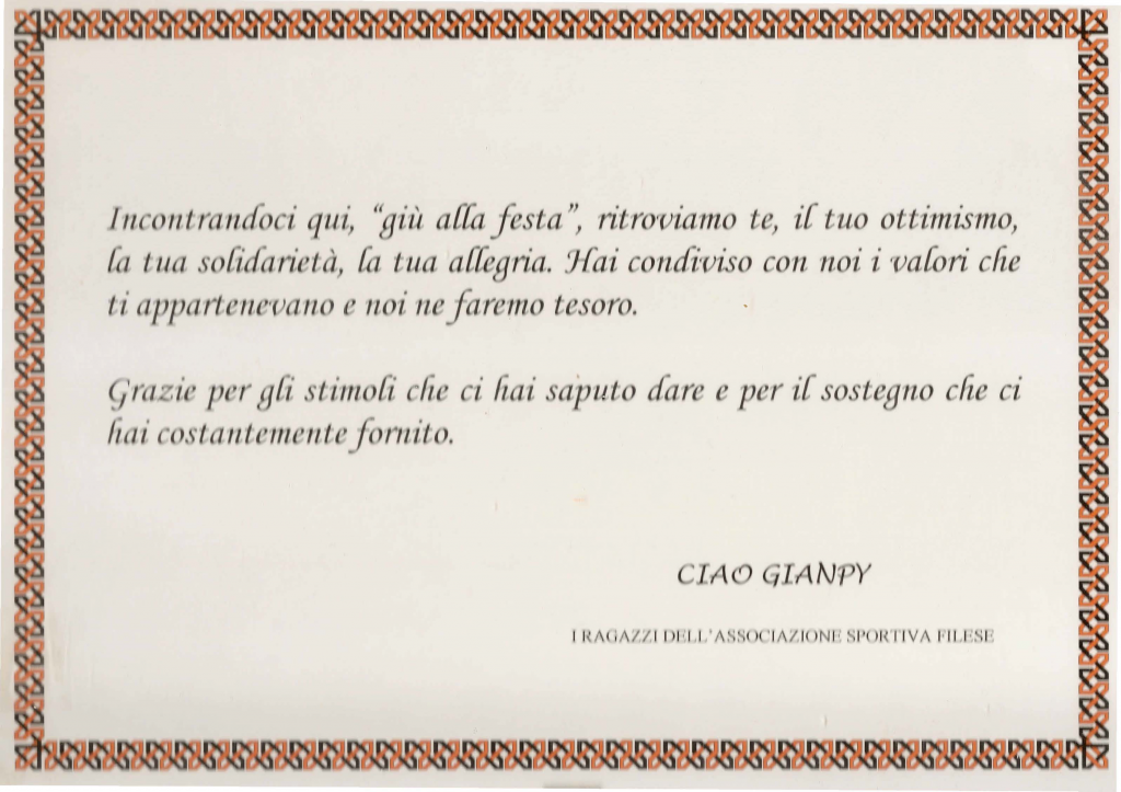Dedica a Gian Piero Coatti